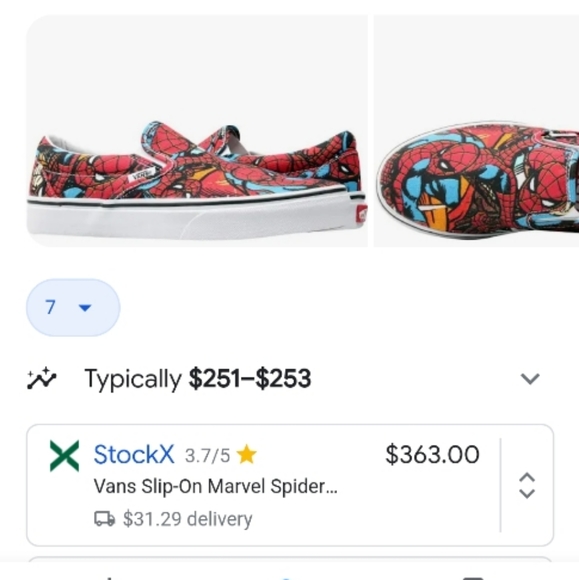Vans x Marvel Spider-Man Slip ons - Picture 10 of 10